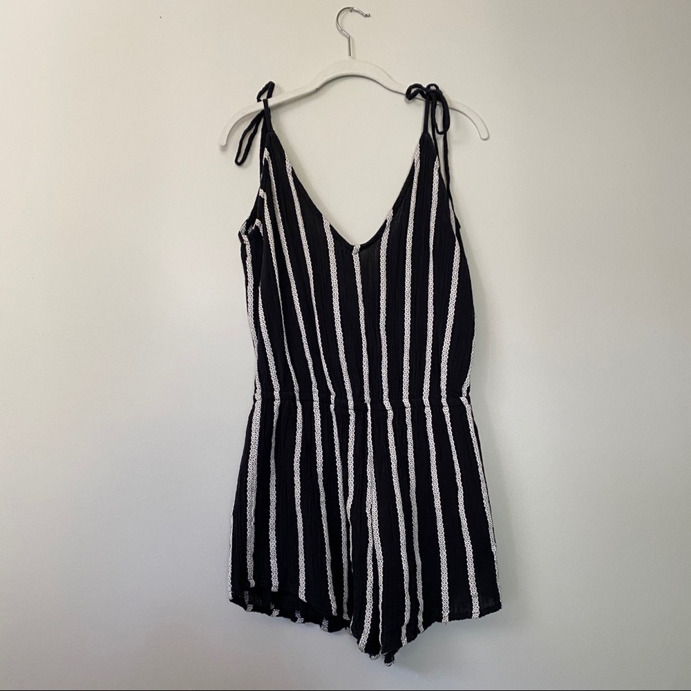 Women’s Rip Curl Dark Blue & White Striped Romper
